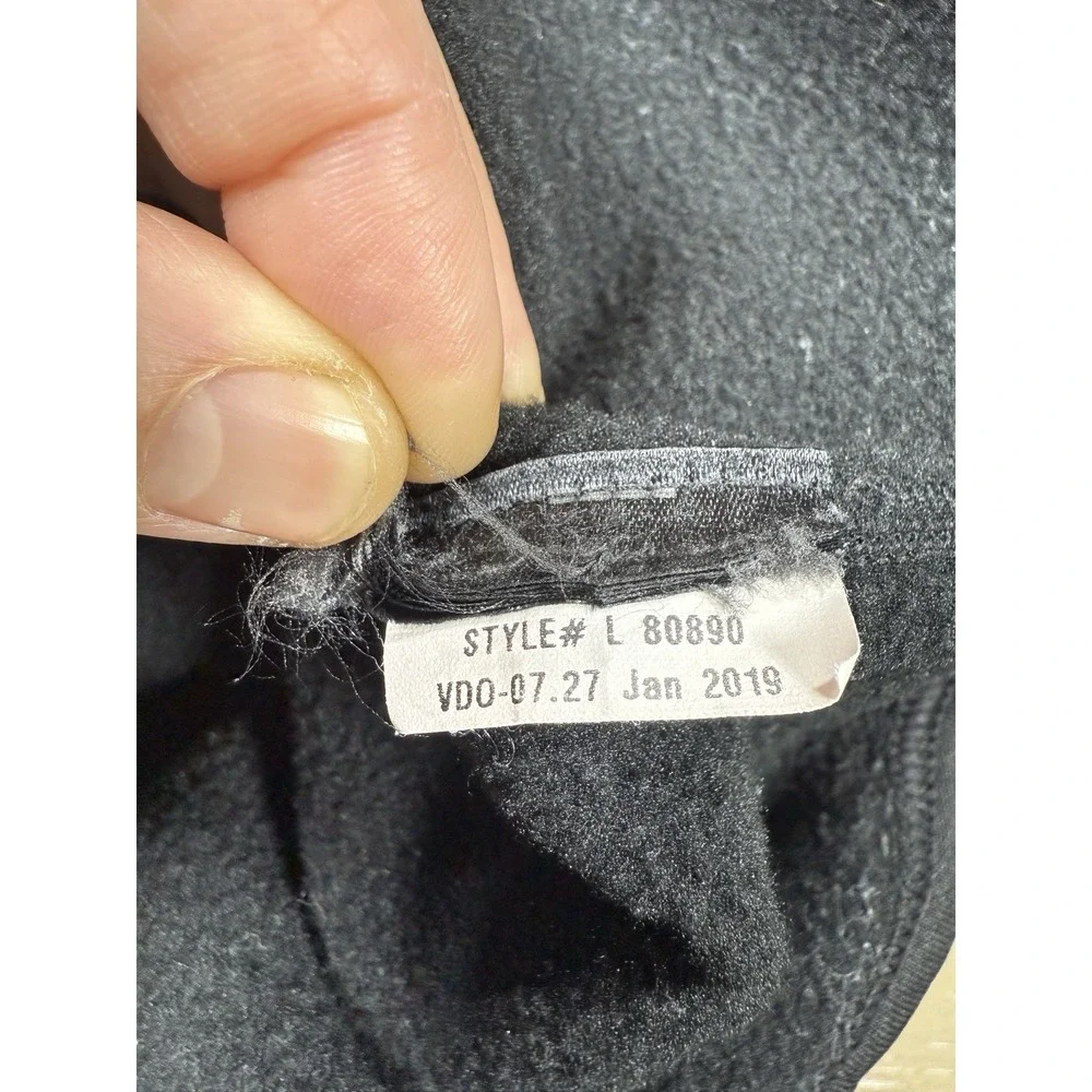 Marmot 1/4 Zip Fleece Pullover Jacket‎ Large Black  Sweater Hiking Base Layer